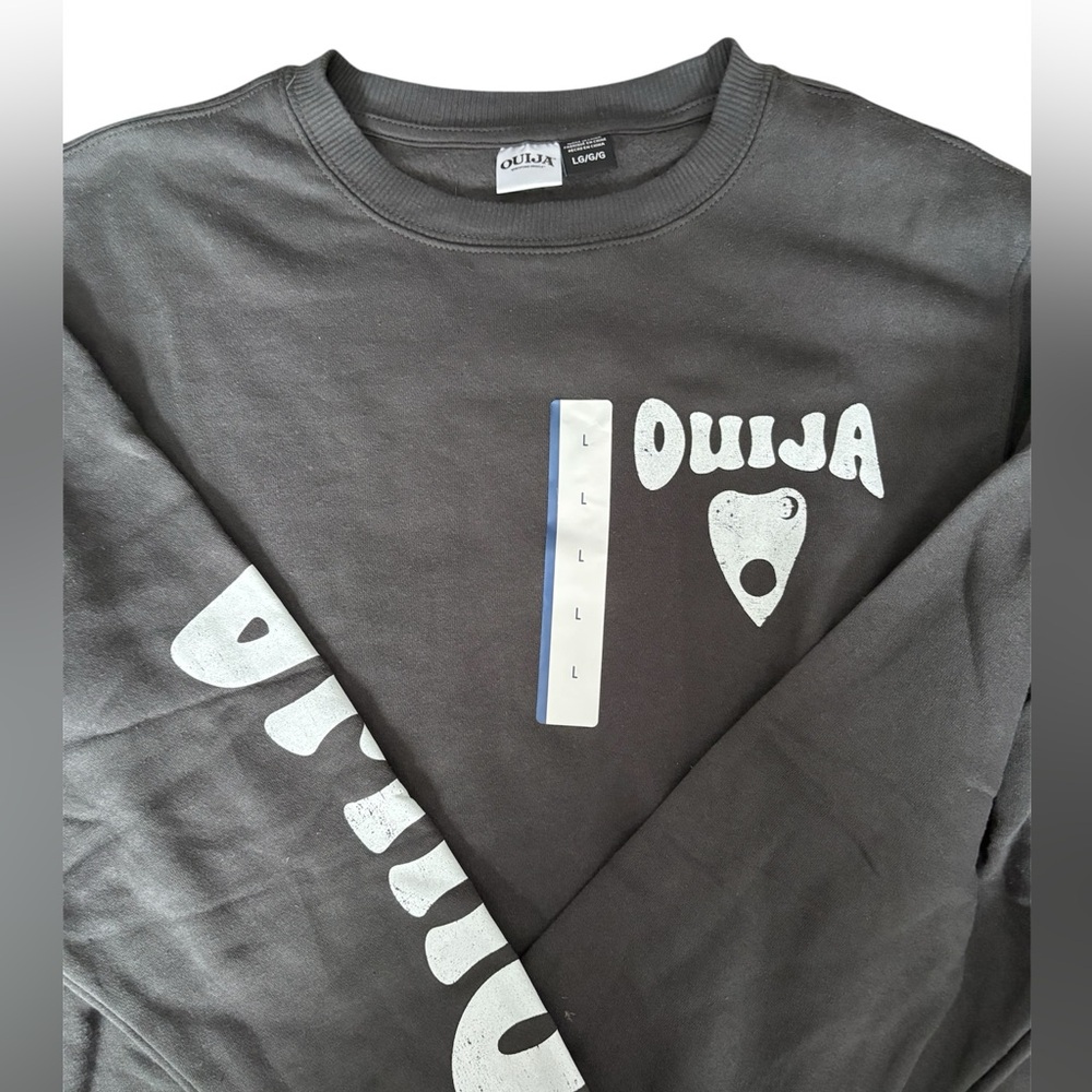 Ouija Grey and White Pullover Sweatshirt Large